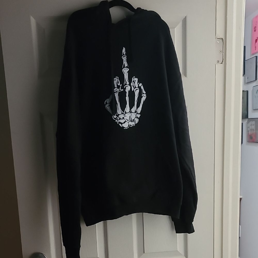 Black Skeleton Hand Hoodie